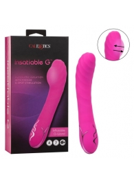 Розовый вибромассажер Insatiable G Inflatable G-Wand с функцией расширения - 21,5 см. - California Exotic Novelties