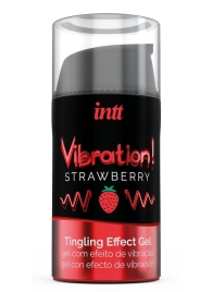 Жидкий интимный гель с эффектом вибрации Vibration! Strawberry - 15 мл. - INTT - купить с доставкой в Старом Осколе