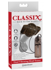 Дымчатый вибростимулятор головки пениса Dual Vibrating Head Teaser - Pipedream - в Старом Осколе купить с доставкой