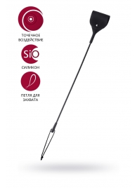 Черный гладкий стек с тонкой ручкой - 48 см. - ToyFa - купить с доставкой в Старом Осколе