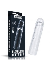 Прозрачная насадка-удлинитель Flawless Clear Penis Sleeve Add 2 - 19 см. - Lovetoy - в Старом Осколе купить с доставкой