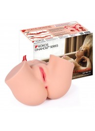 Телесный мастурбатор-полуторс ONAHOLE 01 с двумя любовными отверстиями - KOKOS - в Старом Осколе купить с доставкой