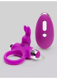 Лиловое виброкольцо с пультом ДУ Remote Control Cock Ring - Happy Rabbit - в Старом Осколе купить с доставкой