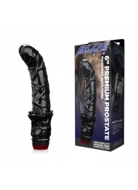 Черный вибромассажер простаты 6  Premium Prostate Massager - BlueLine - в Старом Осколе купить с доставкой