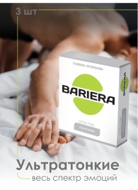 Ультратонкие презервативы Bariera Ultra Thin - 3 шт. - Bariera - купить с доставкой в Старом Осколе