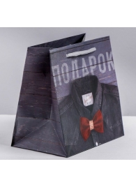 Ламинированный квадратный пакет «Мужской стиль» - 14 х 14 х 9 см. - Сима-Ленд - купить с доставкой в Старом Осколе