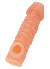 Телесная закрытая насадка с шершавой головкой Cock Sleeve Size S - 13,8 см. - KOKOS - в Старом Осколе купить с доставкой