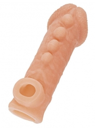 Телесная закрытая насадка с шишечками Cock Sleeve Size M - 15,6 см. - KOKOS - в Старом Осколе купить с доставкой