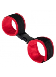 Красно-черные велюровые оковы Anonymo - ToyFa - купить с доставкой в Старом Осколе