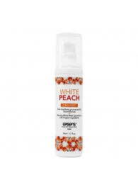 Разогревающее массажное масло Gourmet White Peach Organic с органическими ингредиентами - 50 мл. - Exsens - купить с доставкой в Старом Осколе