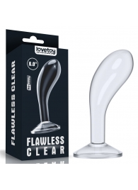 Прозрачный стимулятор простаты Flawless Clear Prostate Plug - 15 см. - Lovetoy - в Старом Осколе купить с доставкой