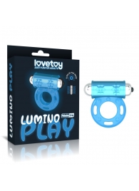 Голубое, светящееся в темноте эрекционное виброкольцо Lumino Play Vibrating Penis Ring - Lovetoy - в Старом Осколе купить с доставкой