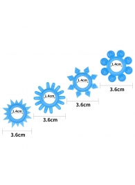 Набор из 4 голубых, светящихся в темноте эрекционных колец Lumino Play - Lovetoy - в Старом Осколе купить с доставкой