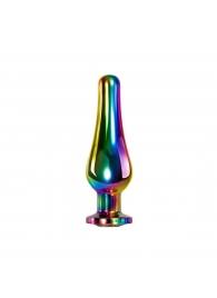 Радужная металлическая пробка Rainbow Metal Plug Medium - 11,1 см. - Evolved