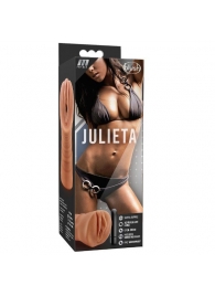 Мастурбатор-вагина цвета карамели Julieta с вибрацией - Blush Novelties - в Старом Осколе купить с доставкой