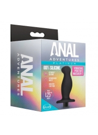 Черный анальный вибромассажёр Silicone Vibrating Prostate Massager 02 - 10,8 см. - Blush Novelties - в Старом Осколе купить с доставкой