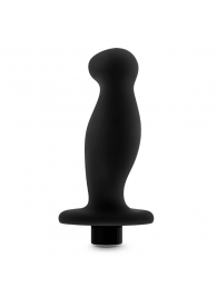 Черный анальный вибромассажёр Silicone Vibrating Prostate Massager 02 - 10,8 см. - Blush Novelties - в Старом Осколе купить с доставкой