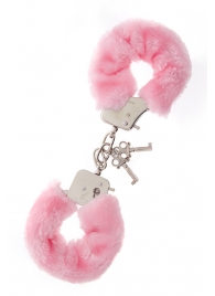 Металлические наручники с розовой меховой опушкой METAL HANDCUFF WITH PLUSH PINK - Dream Toys - купить с доставкой в Старом Осколе