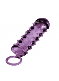 Закрытая фиолетовая насадка с пупырышками SAMURAI PENIS SLEEVE PURPLE - 14,5 см. - NMC - в Старом Осколе купить с доставкой