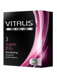 Ультратонкие презервативы VITALIS PREMIUM super thin - 3 шт. - Vitalis - купить с доставкой в Старом Осколе