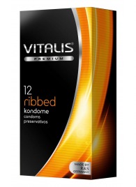 Ребристые презервативы VITALIS PREMIUM ribbed - 12 шт. - Vitalis - купить с доставкой в Старом Осколе