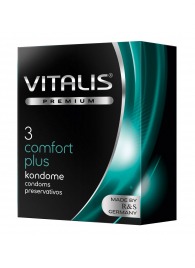 Контурные презервативы VITALIS PREMIUM comfort plus - 3 шт. - Vitalis - купить с доставкой в Старом Осколе