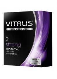 Презервативы с утолщенной стенкой VITALIS PREMIUM strong - 3 шт. - Vitalis - купить с доставкой в Старом Осколе