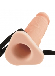 Телесный реалистичный фаллоимитатор с полостью Silicone Hollow Extension - 20 см. - Pipedream - купить с доставкой в Старом Осколе