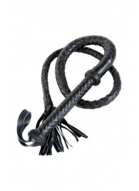 Длинный кожаный кнут с хлопушками на конце - ToyFa - купить с доставкой в Старом Осколе