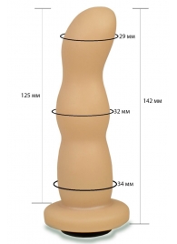 Телесная рельефная насадка Harness - 14,2 см. - LOVETOY (А-Полимер) - купить с доставкой в Старом Осколе