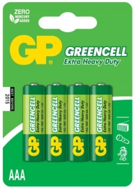 Батарейки солевые GP GreenCell AAA/R03G - 4 шт. - Элементы питания - купить с доставкой в Старом Осколе