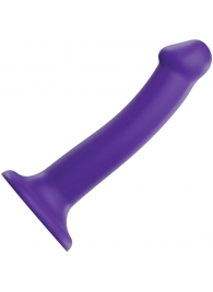 Фиолетовый фаллоимитатор-насадка Strap-On-Me Dildo Dual Density size M - 18 см. - Strap-on-me - купить с доставкой в Старом Осколе