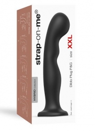 Черная насадка Strap-On-Me Dildo Plug P G size XXL - Strap-on-me - купить с доставкой в Старом Осколе