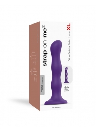 Фиолетовая насадка Strap-On-Me Dildo Geisha Balls size XL - Strap-on-me - купить с доставкой в Старом Осколе