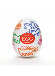 Мастурбатор-яйцо Keith Haring EGG STREET - Tenga - в Старом Осколе купить с доставкой