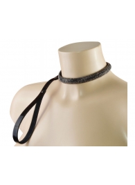 Эффектный сверкающий ошейник с поводком  Гламур - Sitabella - купить с доставкой в Старом Осколе