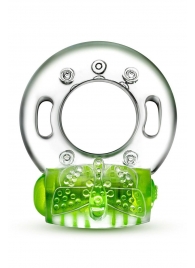 Зеленое эрекционное виброкольцо Arouser Vibrating C-Ring - Blush Novelties - в Старом Осколе купить с доставкой