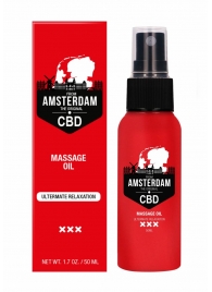 Стимулирующее массажное масло CBD from Amsterdam Massage Oil - 50 мл. - Shots Media BV - купить с доставкой в Старом Осколе