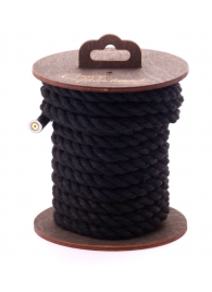Черная хлопковая веревка для бондажа на катушке - 5 м. - Crazy Handmade - купить с доставкой в Старом Осколе