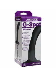 Черная изогнутая насадка Vac-U-Lock G-Spot - 16,5 см. - Doc Johnson - купить с доставкой в Старом Осколе