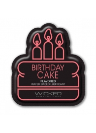 Лубрикант на водной основе со вкусом торта с кремом Wicked Aqua Birthday cake - 3 мл. - Wicked - купить с доставкой в Старом Осколе