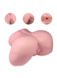 Реалистичный мастурбатор-полуторс с 2 рабочими отверстиями - S-HANDE - в Старом Осколе купить с доставкой