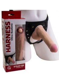 Страпон Harness из двух предметов: трусики с плугом и насадка-фаллос - 17 см. - LOVETOY (А-Полимер) - купить с доставкой в Старом Осколе