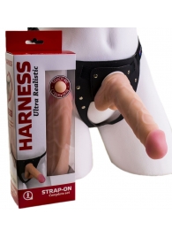 Страпон Harness из двух предметов: регулируемые трусики и насадка-фаллос - 17,5 см. - LOVETOY (А-Полимер) - купить с доставкой в Старом Осколе