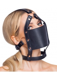 Черный намордник с кляпом-шаром Head Harness With A Gag - Orion - купить с доставкой в Старом Осколе