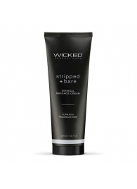 Массажный легкий крем WICKED Stripped plus Bare - 120 мл. - Wicked - купить с доставкой в Старом Осколе