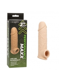 Телесная удлиняющая насадка на член Life-Like Extension 7” - 17,75 см. - California Exotic Novelties - в Старом Осколе купить с доставкой