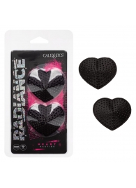 Черные пэстисы в форме сердечек Heart Pasties - California Exotic Novelties - купить с доставкой в Старом Осколе