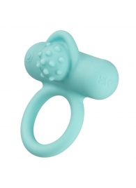 Аквамариновое эрекционное виброкольцо Silicone Rechargeable Nubby Lover’s Delight - California Exotic Novelties - в Старом Осколе купить с доставкой