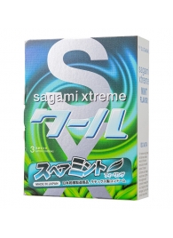 Презервативы Sagami Xtreme Mint с ароматом мяты - 3 шт. - Sagami - купить с доставкой в Старом Осколе